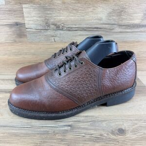H.S Trask Shoes Casual Oxford Brown Leather Round Toe Lace Up H1001 Men’…